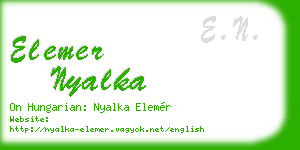 elemer nyalka business card